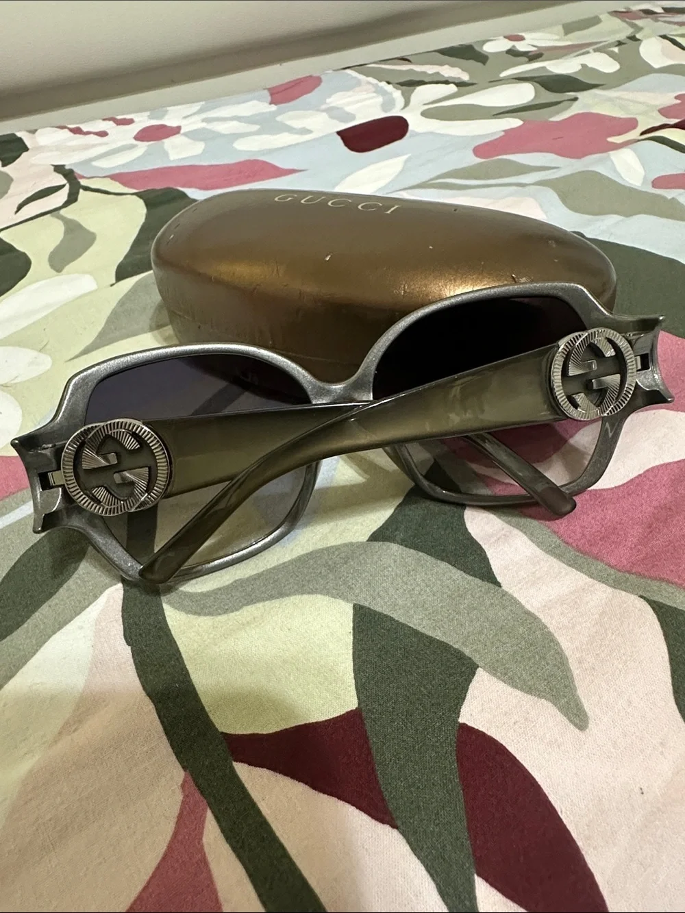 Gucci Women's Oversized Gray Gradient Sunglasses